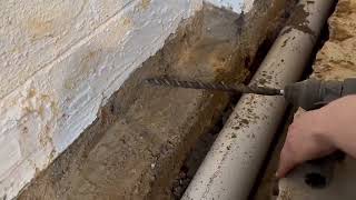 Drilling Basement Weep Holes for Waterproofing