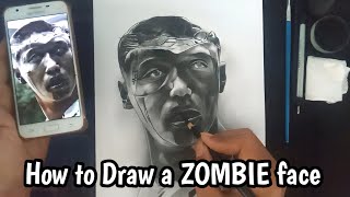 😱 How to draw a zombie realistic?!