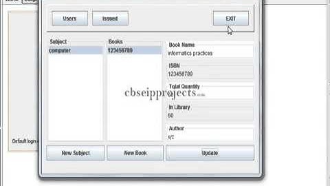 Download Library Management- CBSE Informatics Practices (IP) Projects for class XII