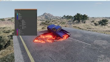 Setting up Lava to Melt Car - BeamNG