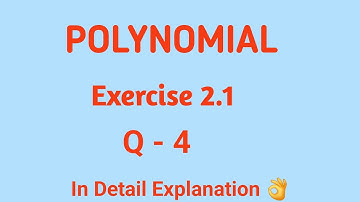 Exercise 2.1 | Q-4 | Polynomials | NCERT | MATHS | CLASS 9