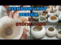 How to make pot fish bowl design fiber stone cast