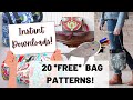 20 free sewing patterns  so many fun bags