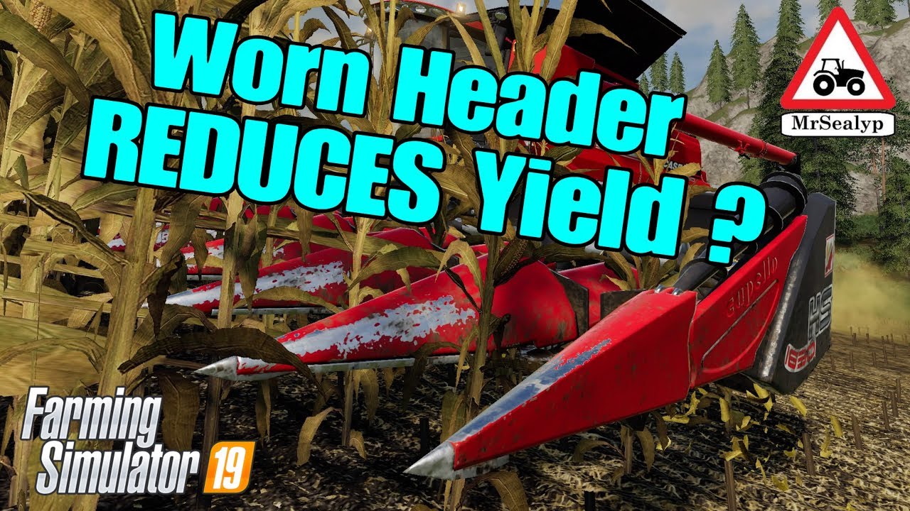 Farming Simulator 19, PS4, Assistance! A Guide to... Worn Header REDUCES Yield? TEST.