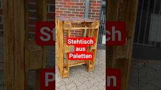 Stehtisch aus Holzpaletten #diy #palette #stehtisch #hildesheim #woodworking Stehtisch aus Holzpaletten #diy #palette #stehtisch #hildesheim #woodworking