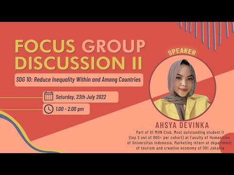 FGD 2: Reduce Inequality Within and Among Countries