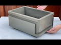 Creative And Simple  - The technique of shaping cement plant pots from styrofoam is easy