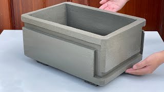 Creative And Simple  - The technique of shaping cement plant pots from styrofoam is easy