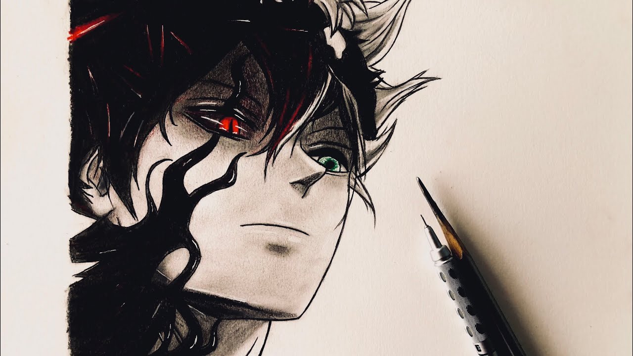 How To Draw Asta (Half Demon Form) From Black Clover #drawing #draw # ...
