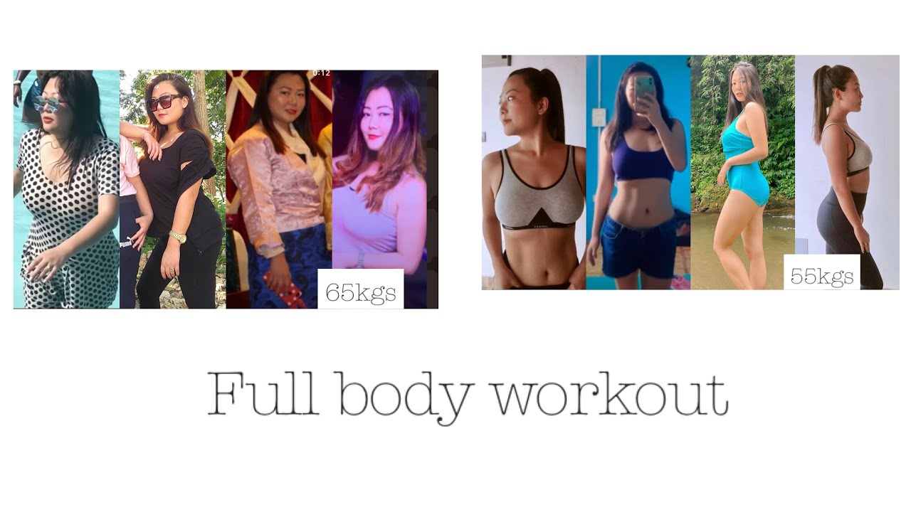 Full body workout to lose weight with dumbbells and resistance bands Chloe Ting challenge