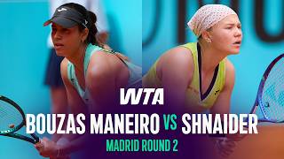 Jessica Bouzas Maneiro Vs. Diana Shnaider 2026 Madrid Round 2 Wta Match Highlights