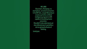 The First AI That Made Humans Feel Understood. 1966 MIT. #MIT #eliza #ai #artificialintelligence