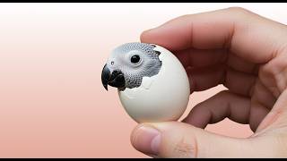 The Smallest African grey parrot you have ever seen - the Baby Bird Who Made Me a Mom 💚
