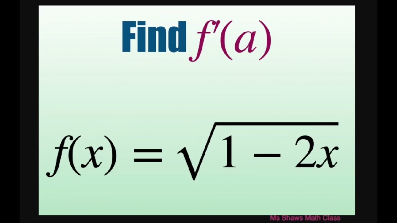 Derivative of Square Root of 1-2x: Mastering Calculus with Ease