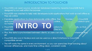 Introduction to PouchDB | What is PouchDB? | Features | How much data can PouchDB store? | Pros