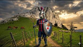 Mascotas S.D. EIBAR FUTBOL "PANTXIKA" Hypermotion "¡Denok Batera!" By "Flow" "Veo" y "Google Labs".