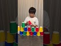 Paper Cup Tower!! Part14 #shorts #トイキッズ