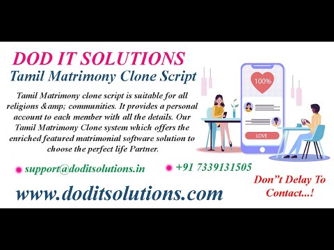 TAMIL MATRIMONY CLONE | Tamil Matrimonial Php Script | DOD