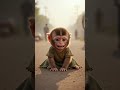 Monkey Baby Ne Fish Ki Jan Bachai 😱😊#monkey #teknik #kids #shots #youtube #baby