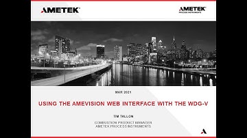 Using the WDG V TCP IP Web Interface through an AMEVision Static Connection