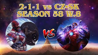 Season 58 - War 8 : 2-1-1 vs CZ•SK (node 8 Onslaught)