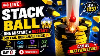 🔴 Stack Ball LIVE ⚡ No Fail Run 😱 One Mistake = Restart! screenshot 3