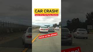 Another Distracted Driver? Toyota Camry CRASHES into Car ahead