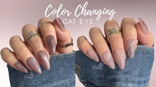 Cat Eye Swirl Nails | Thermal Cat Eye Gels