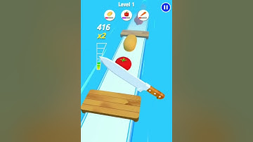 Perfect Slices! Very satisfying and relaxing ASMR slicing game #shorts