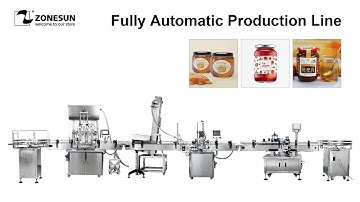 ZONESUN ZS-FAL180X3 Full Automatic Paste Production Line Filling Capping And Labeling Machine