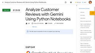 Analyze Customer Reviews with Gemini Using Python Notebooks GSP1249
