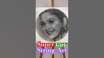 How To Make String Art Tutorial/Nail And Thread String Art By Me/Amazing String Art#shorts#art #girl