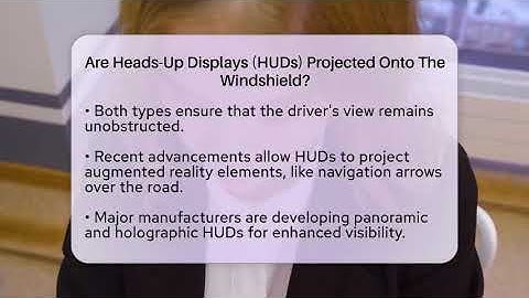 Are Heads-Up Displays (HUDs) Projected Onto The Windshield? - Talking Tech Trends