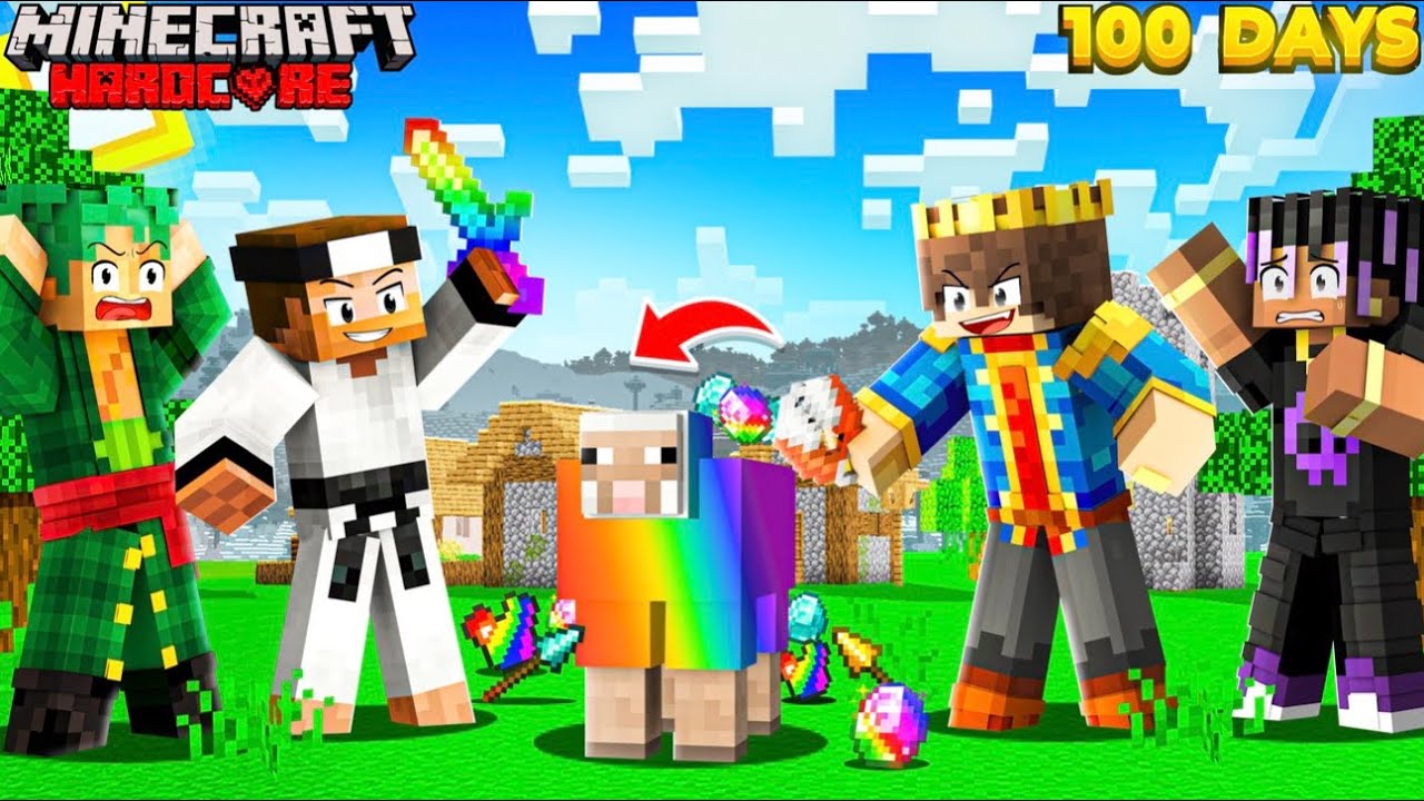 100 Days But SHEARING DROPS OP ITEMS In Minecraft 😱