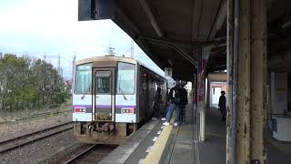 【棒線駅】JR美祢線 美祢駅に普通列車到着