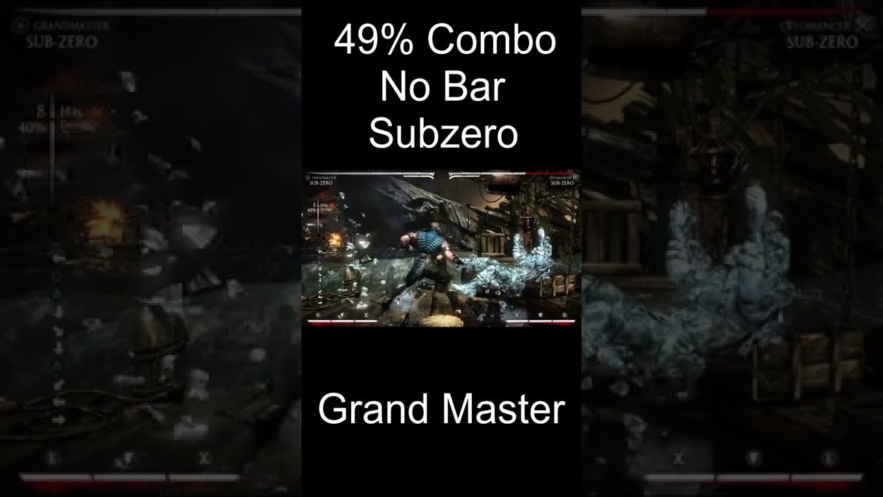 Mortal Kombat X Sub Zero Combo grand master