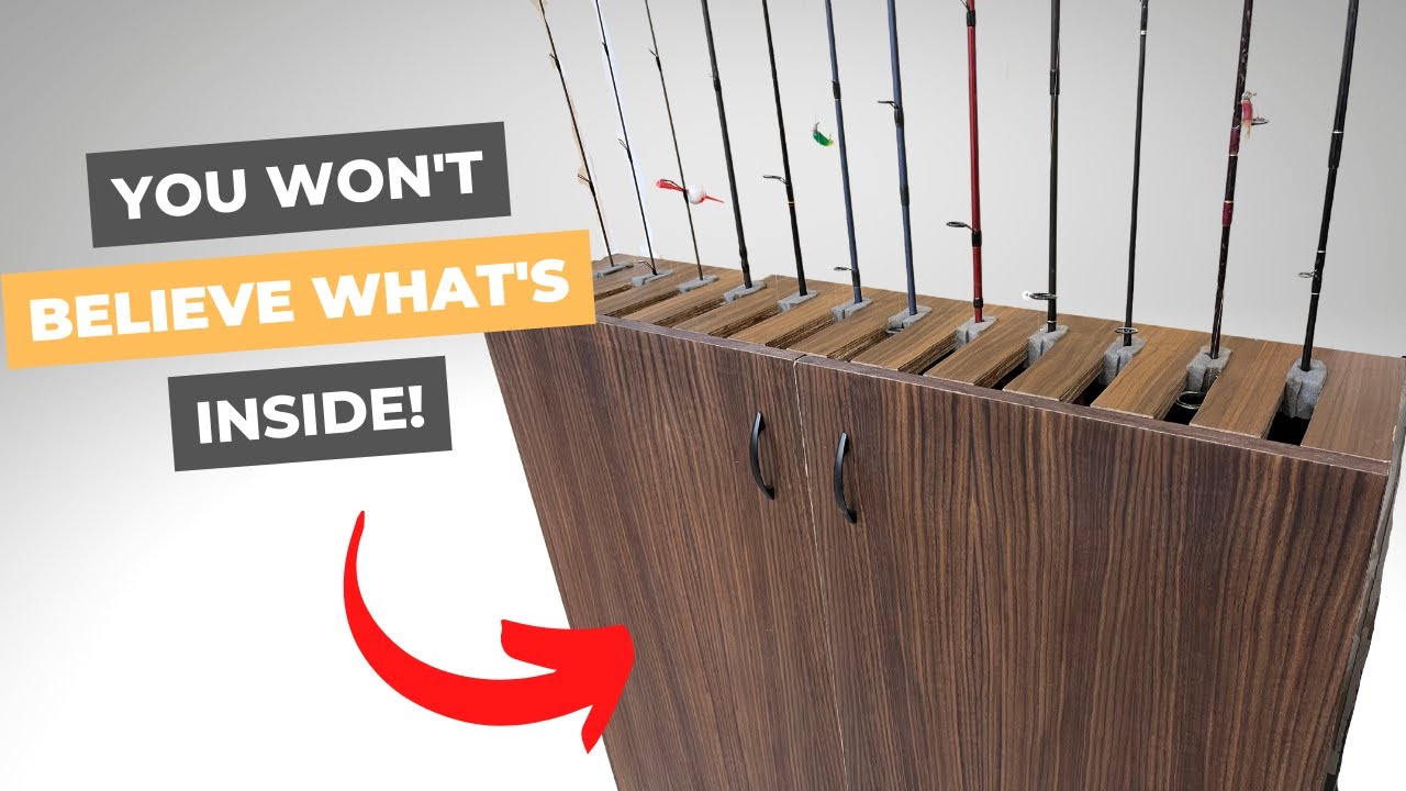 Ultimate Fishing Rod Storage Rack Woodworking project YouTube