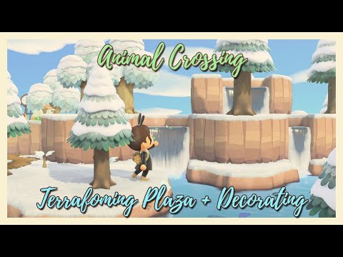 Animal Crossing New Horizons Terrafoming Plaza + Decorating