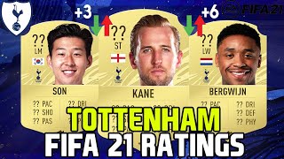 FIFA 21 TOTTENHAM PLAYER RATING PREDICTIONS | FT. KANE, SON, BERGWIJN