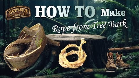 Survival skills - How to make rope from tree bark
