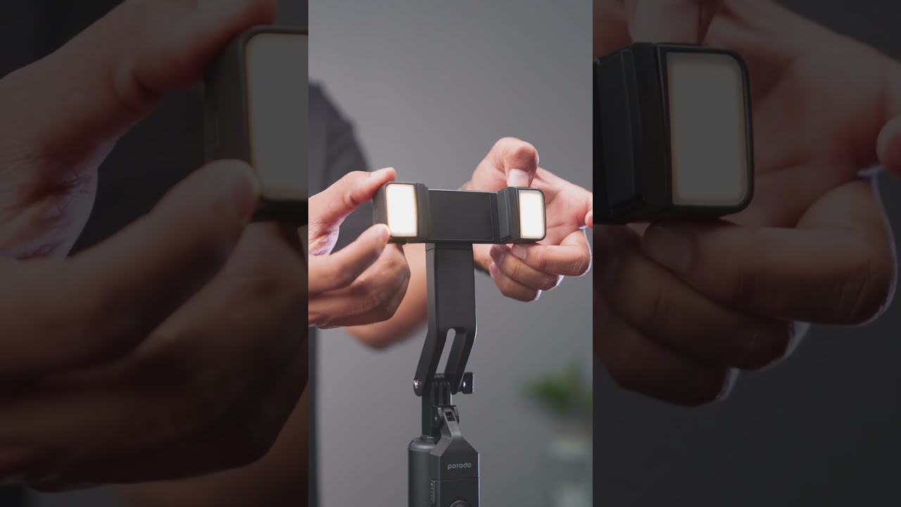 Porodo Selfie Stick 185cm Extendable with Dual Detachable Lights - Black - PD-SLSEDTR-BK