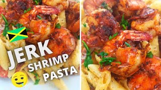 JERK SHRIMP PASTA RECIPE | Easy Jerk Shrimp Rasta Pasta - Caribbean Jerk Recipe