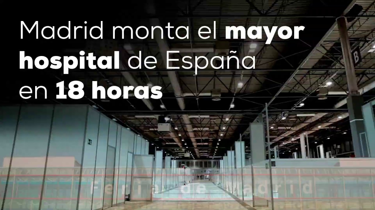 Madrid monta el mayor hospital de España en 18 horas. - YouTube