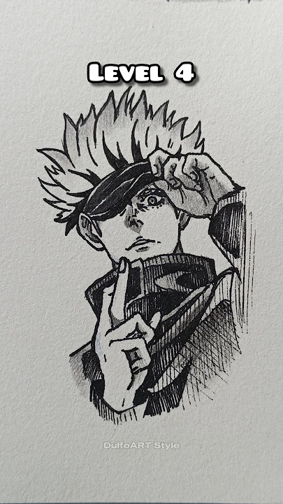 How to draw Gojo Satoru in different level #anime #drawing #gojo #jujutsukaisen #art #animeart #fyp