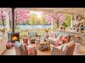 Cozy Easter Vibes Relaxing Piano Music By The Fireplace With Cute Bunnies Spring Atmosphere
