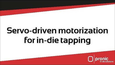 Pronic - servo-driven motorization