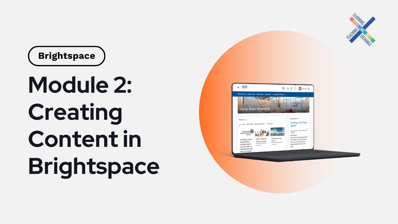 Module 2: Creating Content in Brightspace - YouTube
