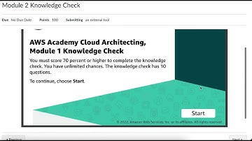 AWS Cloud Architecting - Module 2 Knowledge Check Answer