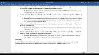 Question :283 Your preview application, deployed on a single-zone Google Kubernetes Engine