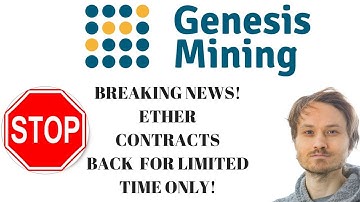Genesis Ether contracts back in stock! 23/01:2018